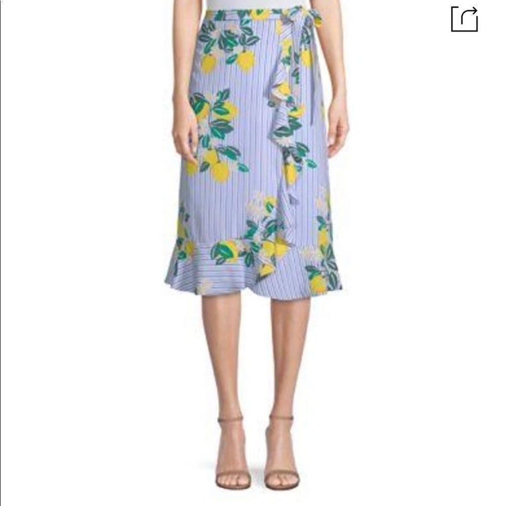 DRAPER JAMES
Lemon Blossom Wrap‎ Skirt In Yellow Multi